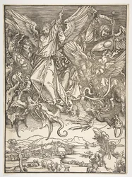 San Miguel y el dragón, de El Apocalipsis, ca. 1498