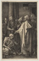 San Pedro y San Juan en la puerta del templo, de La Pasión, 1513