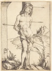 San Sebastián atado a la columna