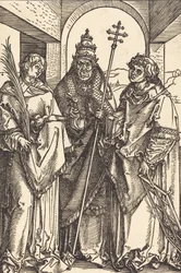 Santos Esteban, Sixto y Lorenzo, probablemente c. 1504-1505