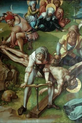 Políptico de los Siete Dolores Cristo Clavado en la Cruz, 1495-1496