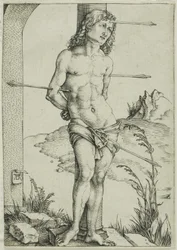 San Sebastián atado a la columna