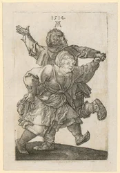 Pareja de campesinos bailando