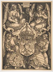Los brazos del Sacro Imperio Romano y de la ciudad de Núremberg