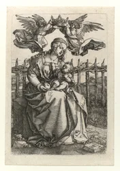 La Madonna y el Niño coronados por dos ángeles, 1518
