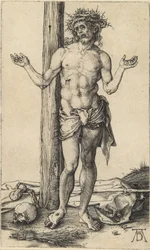 El Varón de Dolores con los brazos extendidos
