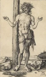 El hombre de dolores con los brazos extendidos, c. 1500