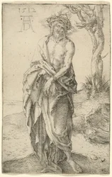 El hombre de dolores con manos atadas