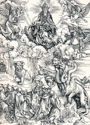 La bestia de siete cabezas y la bestia con cuernos de cordero, 1498
