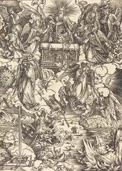Los siete ángeles con las trompetas, probablemente c. 1496-1498