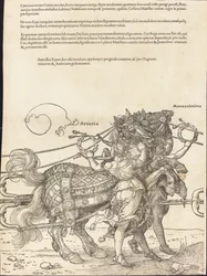 El carro triunfal de Maximiliano I (El gran carro triunfal) [placa 7 de 8]