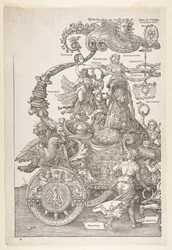El carro triunfal de Maximiliano I El Grande Tri..., probablemente terminado ca. 1518, publicado 1522