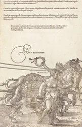 El Carro Triunfal de Maximiliano I El Gran Carro Triunfal [placa 3 de 8], 1523 ed. latina