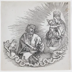 La Virgen Apareciéndose a San Juan, de la edición de 1511 de “El Apocalipsis”