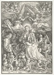 La Virgen rodeada de muchos ángeles, 1518