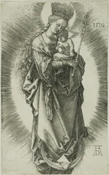 La Virgen en una Media Luna con una Corona de Estrellas y un Cetro