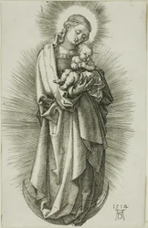 La Virgen en el creciente con un diadema