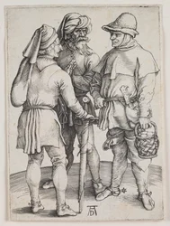 Tres campesinos en conversación