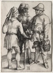 Tres campesinos en conversación, c. 1497