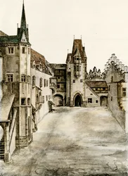 Vista del patio del castillo