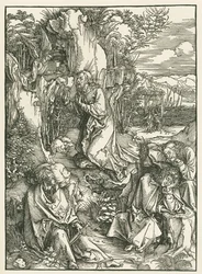Agonía en el Huerto - Cristo en el Monte de los Olivos, c.1496-97 (xilografía)