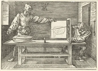 Artista dibujando un laúd