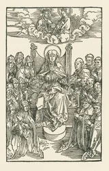 Birgitta rodeada de monjas y monjes
