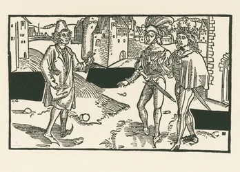 Davus, Pamphilus y Charinus, c.1492-93 (xilografía)