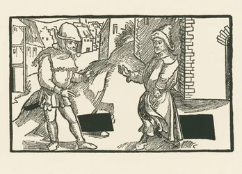 Demea y Micio, c.1492-93 (xilografía)