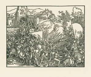 Holofernes luchando contra los judíos
