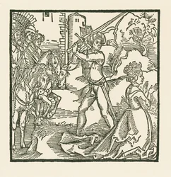 El rey Jehú hace decapitar a su esposa Jezabel