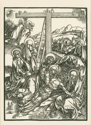 Lamentación por Cristo, c.1500 (xilografía)