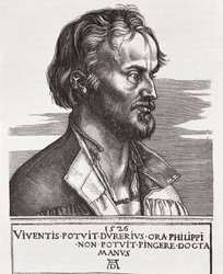 MELANCHTON, Philipp Schwarzerd, llamado (1497-1560). Teólogo y colaborador de Lutero (grabado)