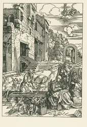 Descanso en la huida a Egipto, c.1502 (xilografía)