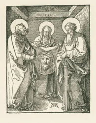 Santa Verónica entre San Pedro y San Pablo - El Sudario de Santa Verónica