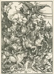 Los Cuatro Jinetes del Apocalipsis. El Apocalipsis de San Juan, c.1497-98 (xilografía)