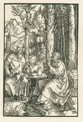 Los ermitaños San Antonio el Grande y San Pablo, c.1503-04 (xilografía)
