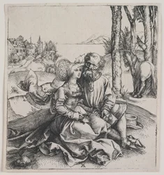 La pareja mal avenida, c.1495 (grabado)