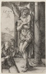 El hombre de dolores junto a la columna