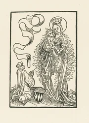 Virgen María venerada por Albrecht von Bonstetten