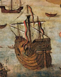 Carabela española (detalle)