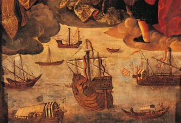 Carabela española (detalle)