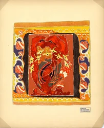 Diseño para una alfombra, editor M. K. Tenisheva y S. I. Mamontov, 1900s