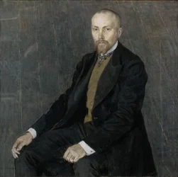 Retrato del artista Nicholas Roerich 1874-1947, 1907