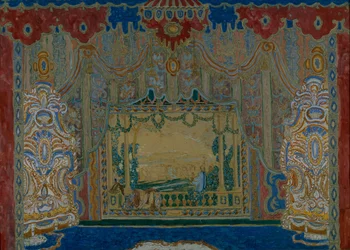 Diseño de escenario para la obra de teatro Don Juan de Molière, 1910