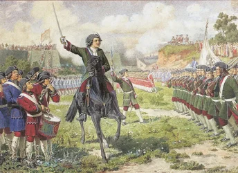 Ejercicio militar de las fuerzas de diversión de Pedro I cerca de Kozukhovo, 1880