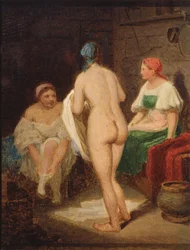 En el baño de vapor, finales de 1820