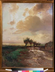 Camino rural - Pintura de Alexei Kondratyevich Savrasov (1830-1897), óleo sobre lienzo