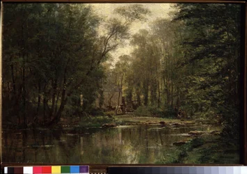 ""Paisaje de La Veules (o Veulles) en Normandía"" Pintura de Alexei Petrovich Bogolyubov (Bogoliubov o Bogolioubov) (1824-1896) 1871 Galería Estatal Tretyakov, Moscú