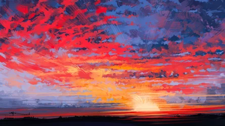 Un cielo espectacular al atardecer
